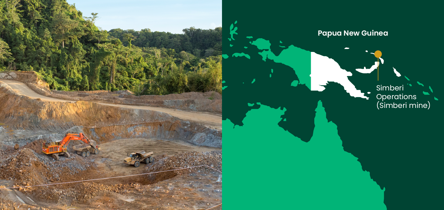 Mapa del proyecto Simberi Sulphide Rehabilitation Plan